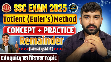 Totient Method (Eulers Method) | Number System | SSC Mania | #ssc #sscprotest2025  #sscprotest
