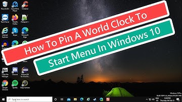 How to Pin a World Clock to Start Menu In Windows 10