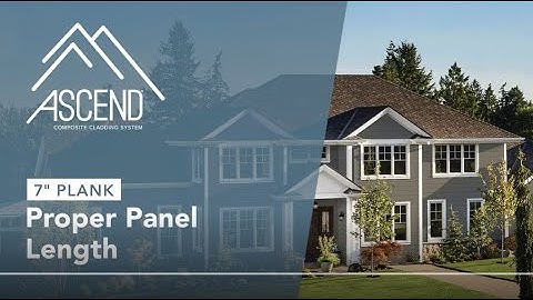 ASCEND® 7" Composite Cladding: Panel Length