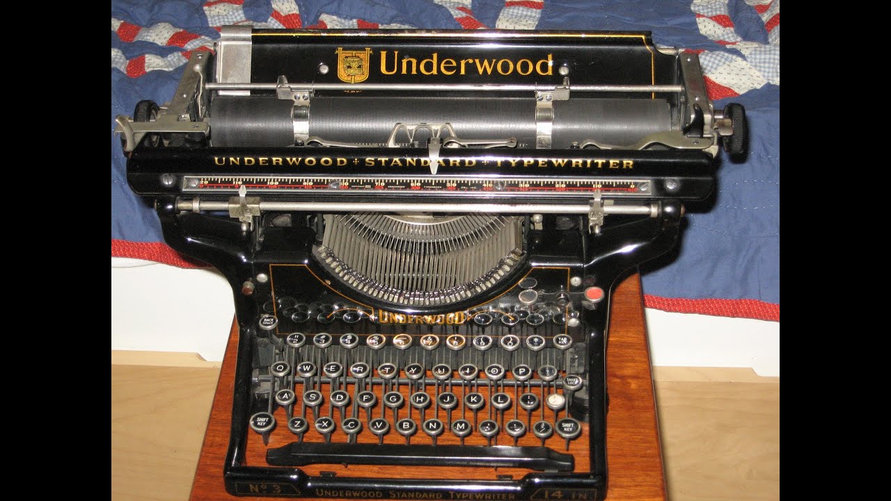 underwood model 3 typewriter - YouTube