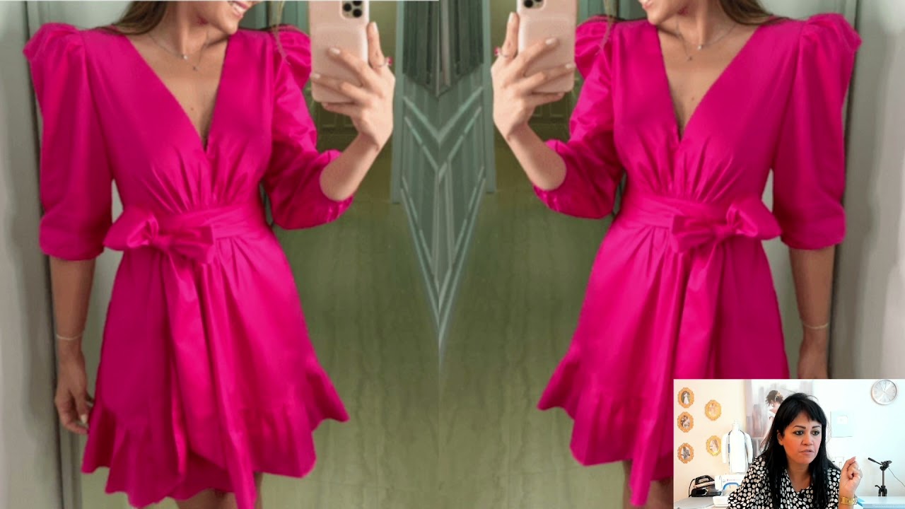 ✅️ DIY Vestido Transpassado Manga Princesa_Costura passo a passo para iniciantes Gisleide Novelo