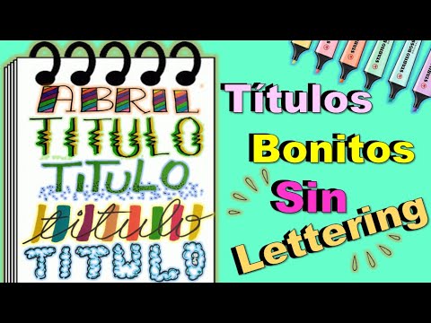 5 IDEAS DE TITULOS BONITOS A MANO ✨ TITULOS BONITOS SIN LETTERING PARA TUS  APUNTES ❤️ - thptnganamst.edu.vn