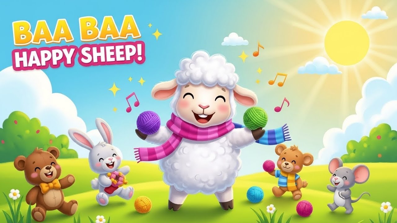 Баа-баа, весёлая овечка | Весёлая детская песенка для детей | Развивающие песни для малышей | Ака...