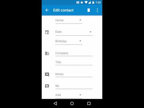 Android 5.1 - Editing a Contact
