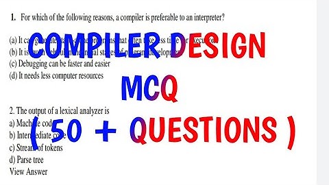 Compiler Design MCQ Questions
