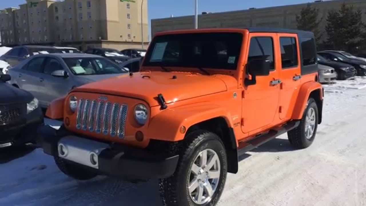 orange jeep wrangler