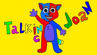 TALKING JOAN CRAZY CAT - Amazing drawing - Funny coloring