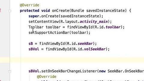 Using SeekBar to Control Volume of Media