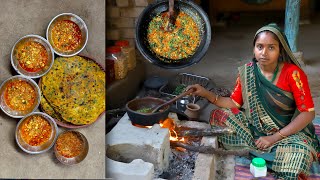 Dahi Fry and Thepla Recipe || Morning Kitchen Routine of Village
