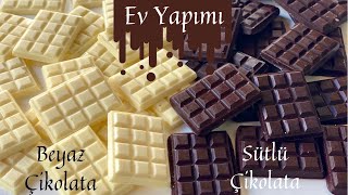 Homemade CHOCOLATE Recipe😉Making White Chocolate And Milk Chocolate ✅👍