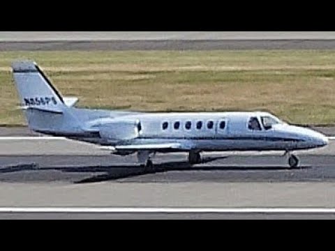 Cessna 550 Citation II [N656PS] Takeoff from PDX - YouTube