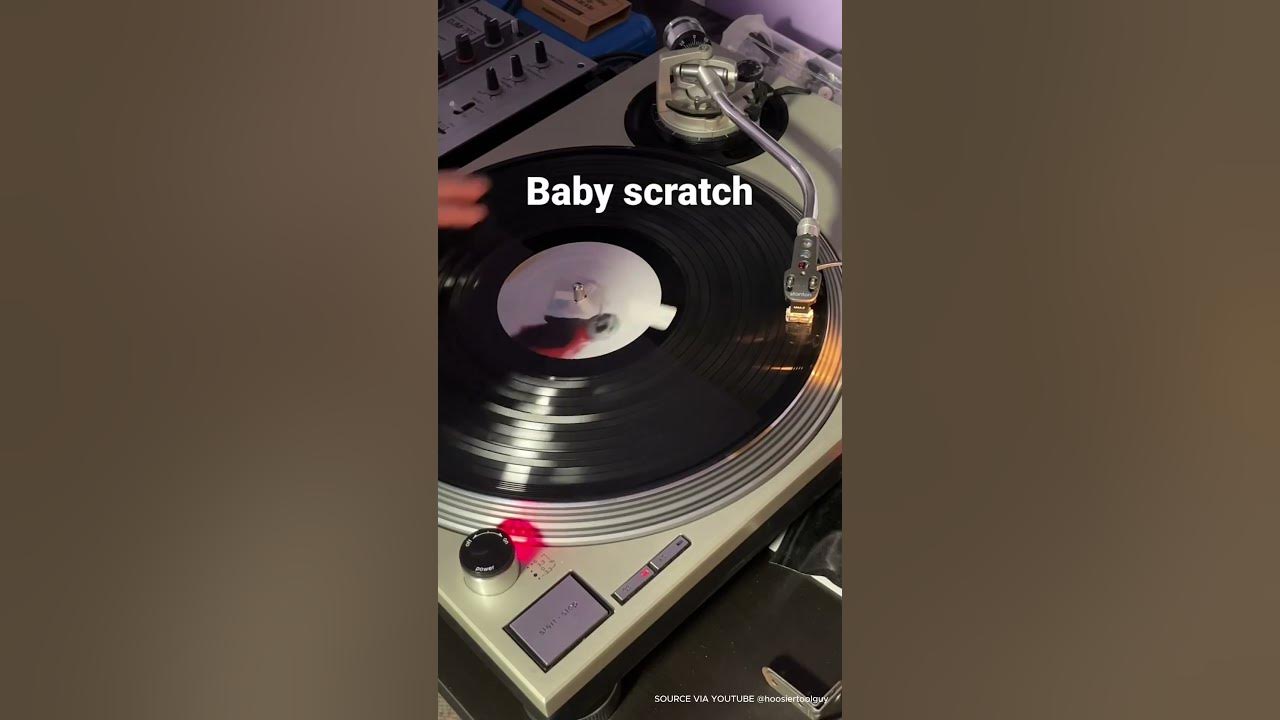 How to execute the Baby Scratch technique using a vinyl record