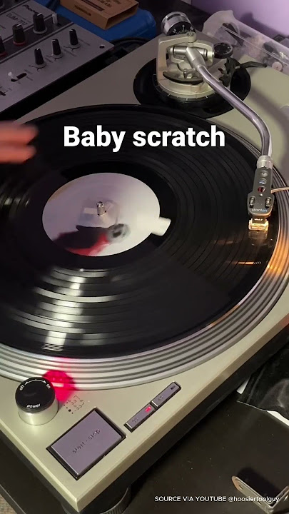 How to execute the Baby Scratch technique using a vinyl record