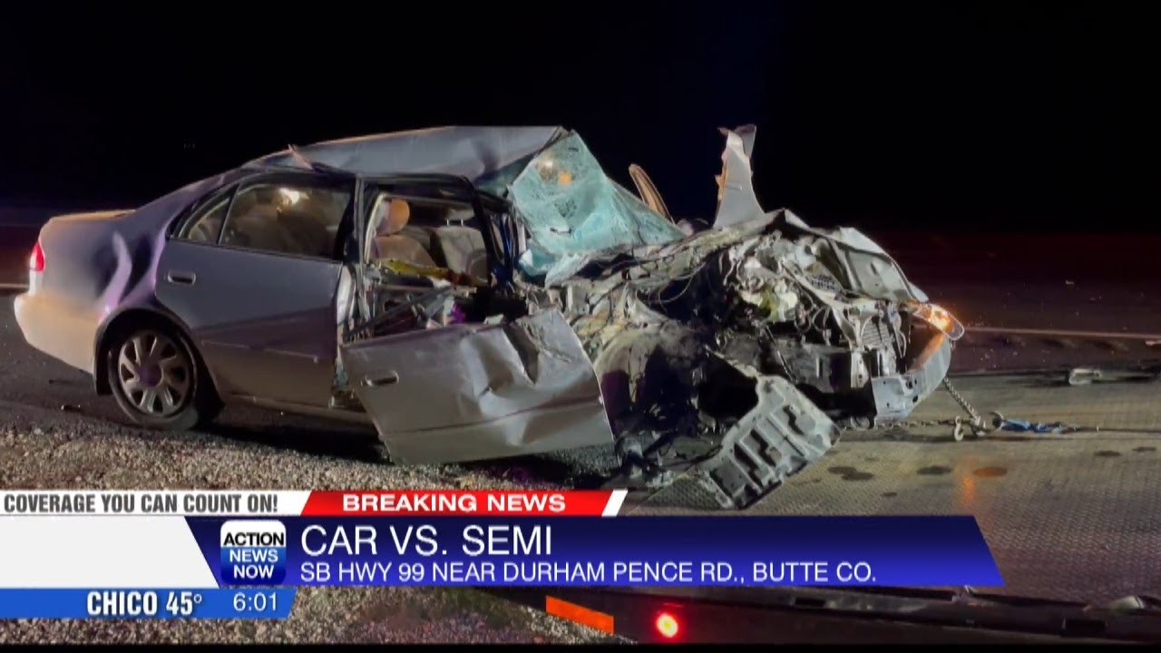 One person sent to hospital after car vs. semi rollover crash - YouTube