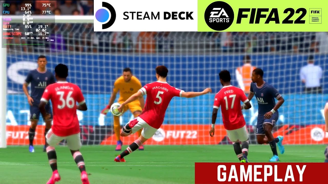 STEAM DECK - FiFa 22 - 1080P Desktop Mode Ultra Settings 