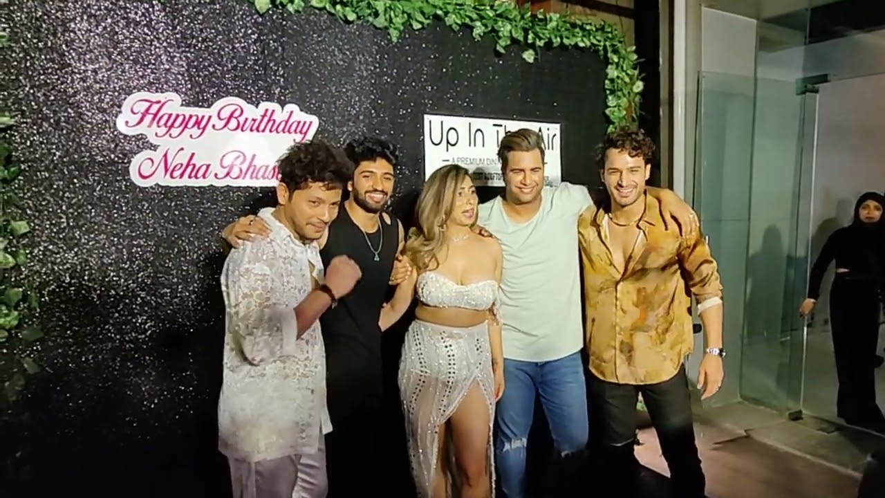 Neha Bhasin celebrate Birthday with Rajiv Adatia Umar Riaz Nishat Bhat