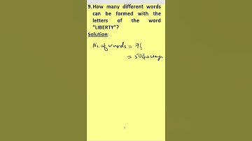 9 - How many words can be formed from a given word without any restriction? - in Hindi
