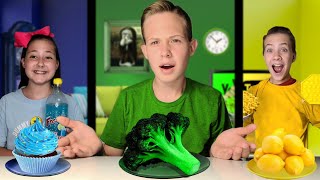 One Color Food For 24 Hours Challenge!