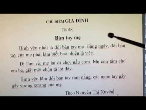 [Tập đọc 1] Bàn tay mẹ - Tuần 26