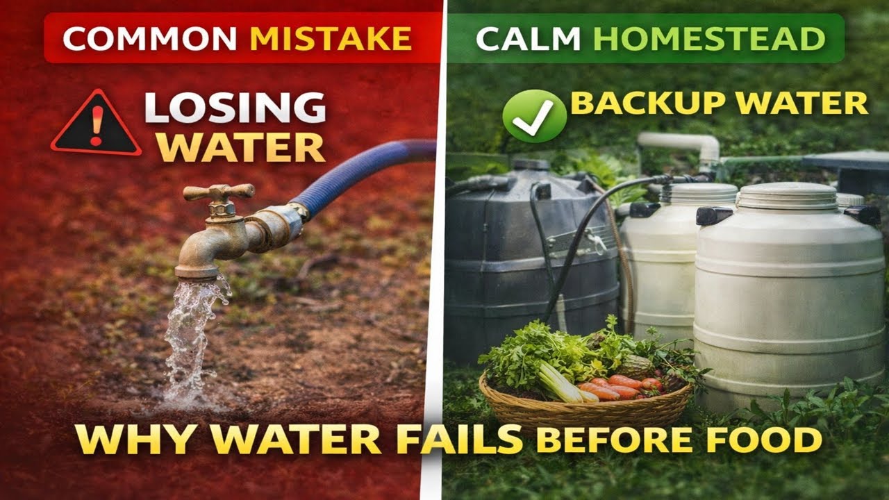The No-Panic Homestead, Part 3: Why Water Fails Before Food (And What Calm Families Do Now)