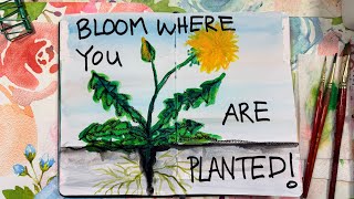 Art Journal Healing Arts Dandelion