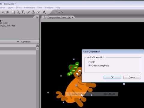 After Effects Tutorial - 14 -  Auto Orient and The Wiggler