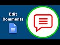 How to edit comments in google docs app