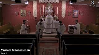 Vespers & Benediction: 7 PM EASTERN TIME (ET)