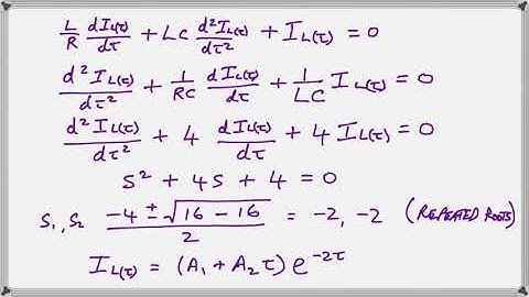 Parallel RLC circuit discharging to zero