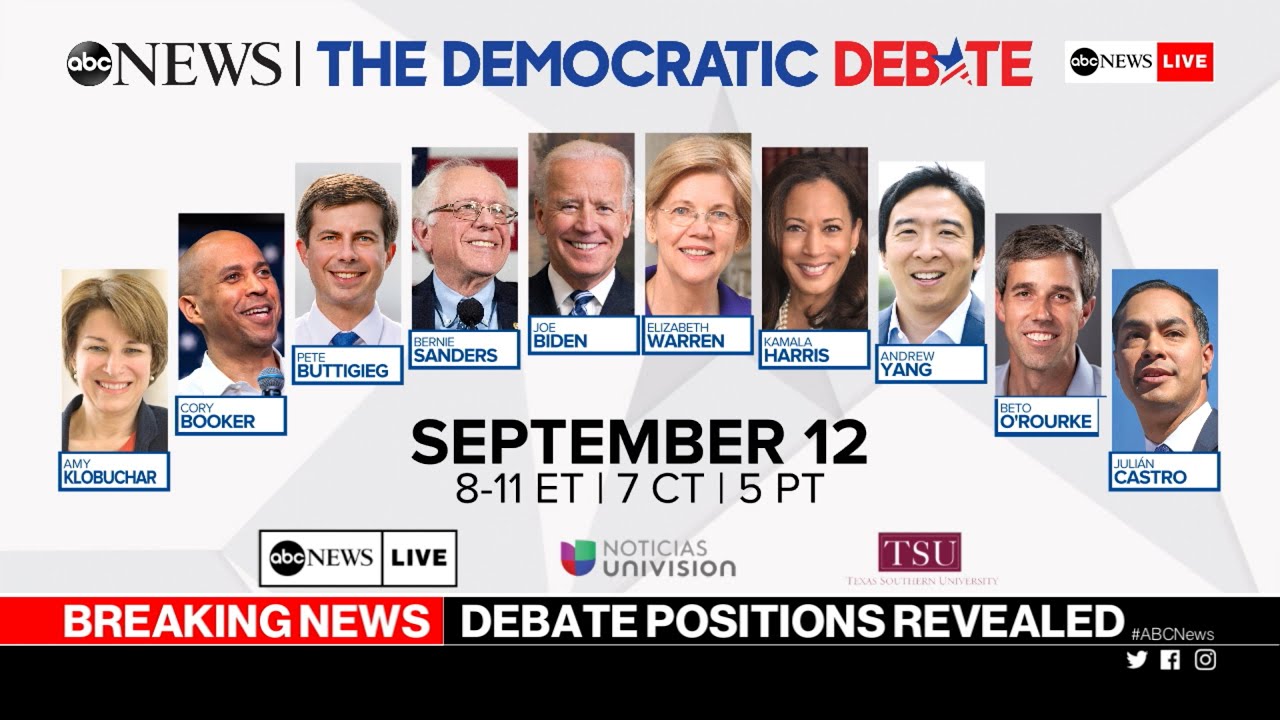 ABC News announces podium placement for presidential debate in Houston