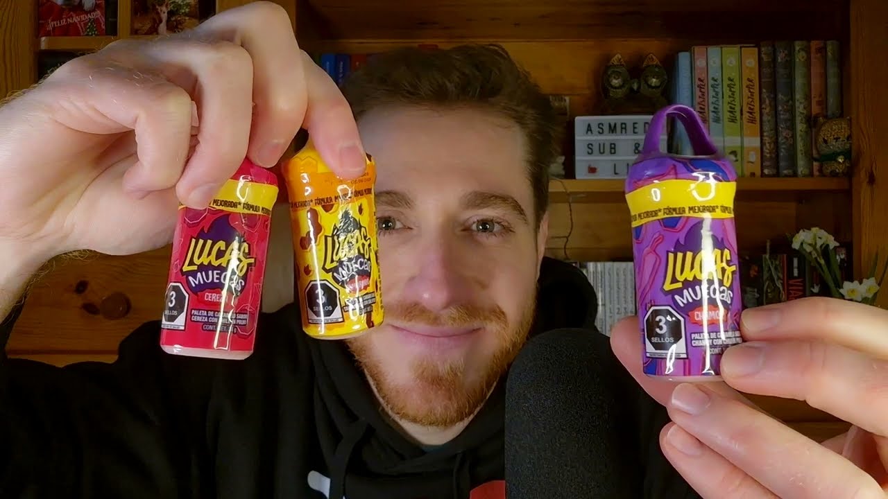 [ASMR] Dulces mexicanos 🇲🇽 | Lucas muecas y pulparindo 🌶️ | Susurros, eating sounds