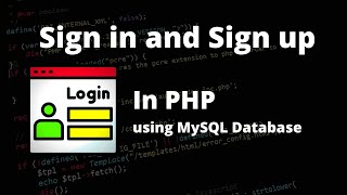 Login and Register using PHP and MySQL