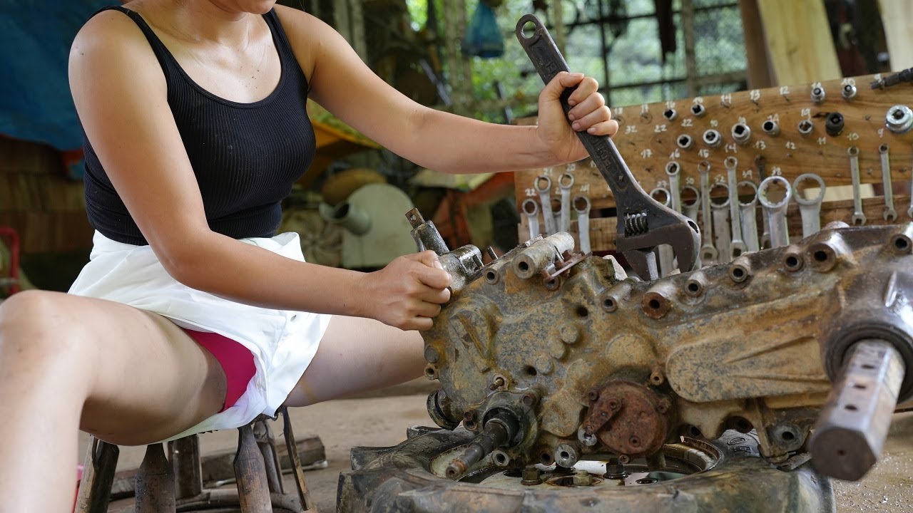 Genius girl ; Full Restore and repair old D15 diesel engine |Old D15