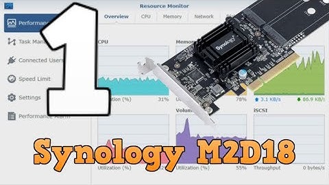 Synology M2D18 Performance Test 1 - SSD Volume WITHOUT SSD Cache