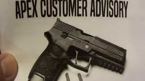 Sig P320 APEX Trigger Return