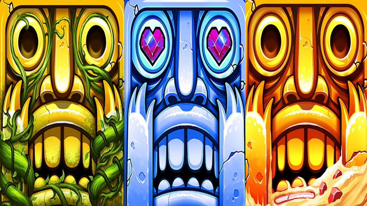 Temple Run 2 Lost Jungle VS Frozen Shadows VS Blazing Sands Android iPad iOS Gameplay #4