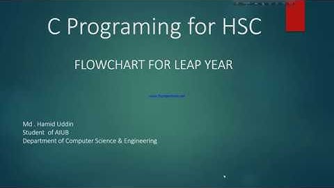 Flowchart for a leap year  c program ||ফ্লোচার্ট  for leap year for hsc candidates
