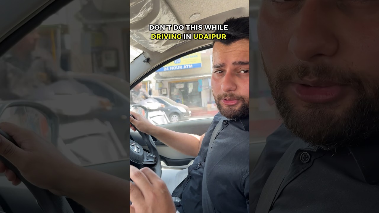 ⚠️ Don’t do this while driving in Udaipur ⚠️ 