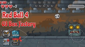 Red Ball 4 - Box Factory Gameplay Walkthrough (iOS, Android) | Level 31-45 Walkthrough
