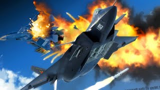 10 Dakika önce! Ukraynalı F-22 Raptor Savaş Uçağı, Rusya Topraklarında Su-57'yi Düşürdü