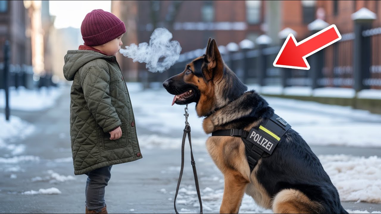 Der Polizeihund ging nicht, bis das Mädchen ihn führte – die Wahrheit schockierte die Stadt