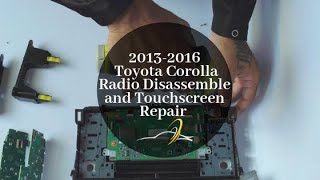 How to disassemble and repair the touchscreen on the Toyota Corolla Fujitsu Ten Entune 2.0 Radio