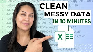 How To Tackle Messy Excel Data - Step-by-step Cleaning Tutorial || Samina Ghori