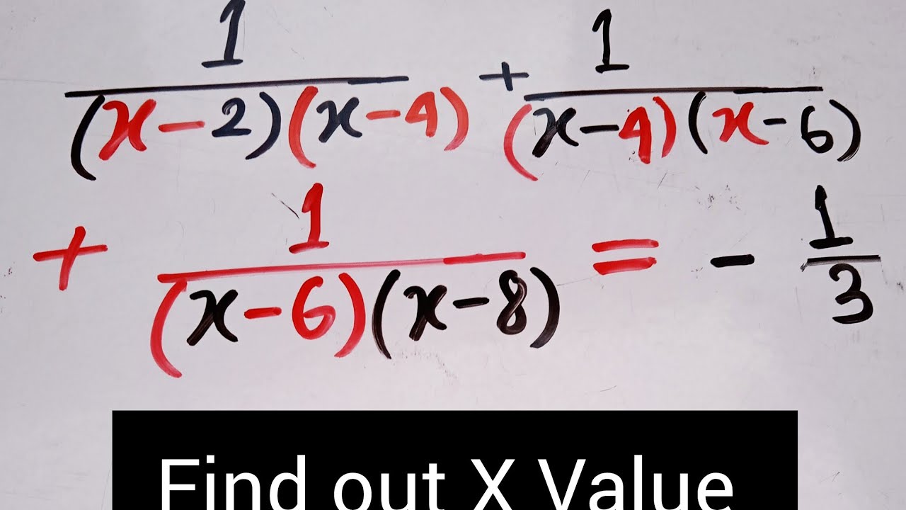 A Nice Algebraic Equation //Solve The value of X - YouTube