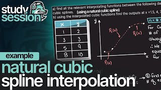 Natural Cubic Spline Interpolation Example | Numerical Methods