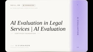 AI Evaluation: AI Evaluation in Legal Services | AI Evaluation
