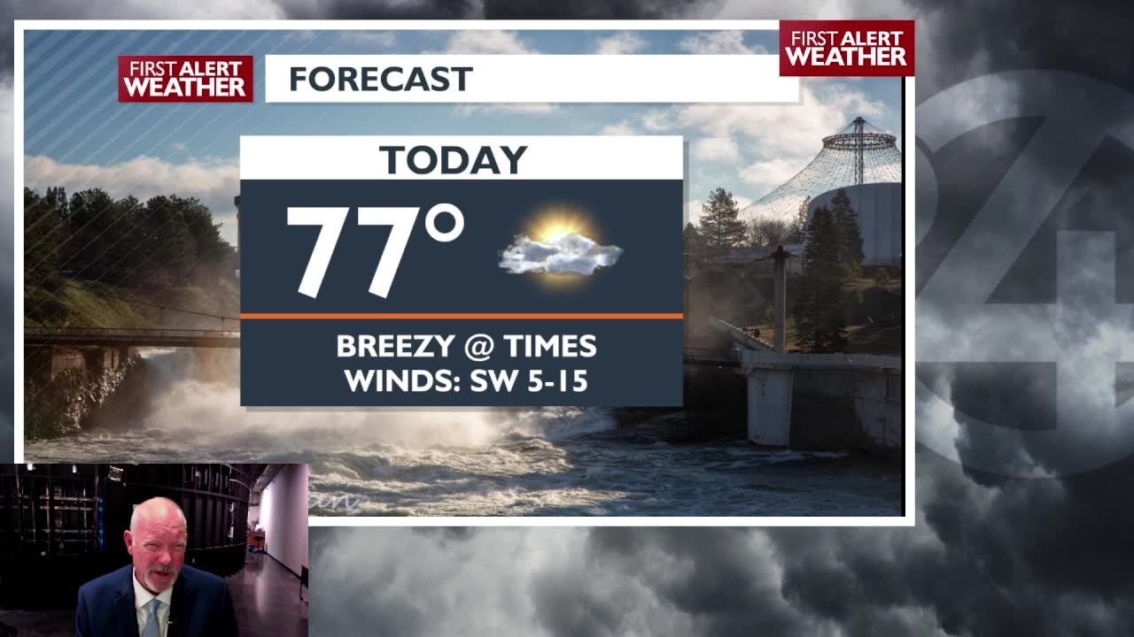 Clouds and breezy today then high pressure and a warming trend toward ...