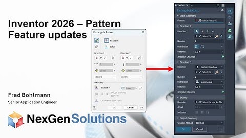The updated Part Pattern Feature in Inventor 2026