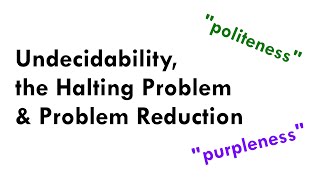 Undecidability, the Halting Problem and Problem Reduction (TOC)