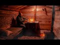 Creating a wooden cabin, Solo bushcraft, Natural materials